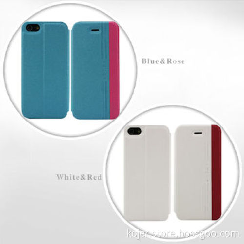 Popular Flip Mobile Phone Case for iPhone 5/5s without Stitching